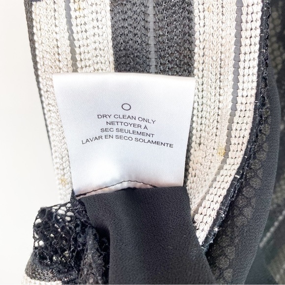 Sachin + Babi | Black Embroidered Mesh Abstract Ikat Top - Picture 7 of 9